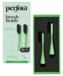 Perfora Electric Truthbrush Brush Heads Pack of 2 - Avocado Green
