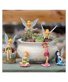 Chocozone Set Miniature Fairy Princess Garden Decor Home Decoration Mini Landscape Dolls for Girls - 6 Pieces