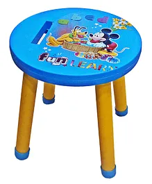 Muren Round Shape Plastic Stool Multipurpose Light-Weight & portable-Blue