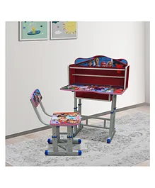 MUREN Height Adjustable Multipurpose Study Table and chair set with Storage-Multicolor