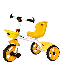 BabyCrush Rambo Ampa Wheel Unassembled Tricycle with Accessories - White Yellow