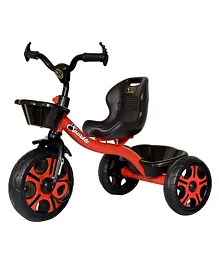 BABYCRUSH COLOR RAMBO MAXO WHEEL TRICYCLE  BLACK ACCESSORIES DLX - RED