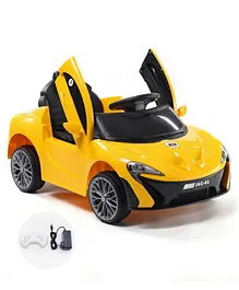 Battery Operated Small Ride On Car with Scissor Doors Music & Light  - Yellow