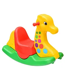 REZNOR Plastic Ride-on Giraffe Rocker Rocking Toy - MultiColor