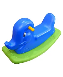 REZNOR Plastic Rideon Elephant Rocker Rocking Toy - MultiColor