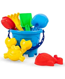 Lefan Beach Toys Set For Kids Indian Made 6 Pieces Bucket Animal Mould Shovel Spade Tool Kit Beach Art Learning Outdoor Sand Birthday Gift Multicolor