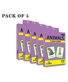 Book Ford Publications Animals Flash Cards Pack of 5 - 32 Cards Each