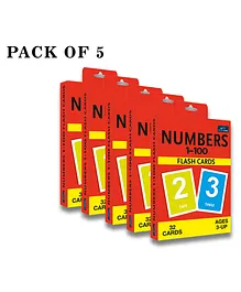 Book Ford Publications Numbers 1 to 100 Flash Cards Pack Of 5 - 32 Cards Each