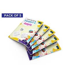 Creative Copy Colouring Transport & Gadgets Book Pack of 5 - English
