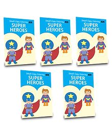 Small Copy Colouring Super Heroes Pack of 5 - English