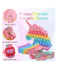 SKB Silicon Adorable Unicorn Shape Fidget Pop-it Bag (Color May Vary)