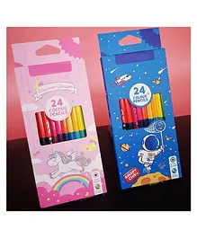 SKB 12 in 1 Double Head Color Pencils Set - Multicolor