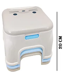 SKB Cute Sitting Plastic Stool for Kids (Color May Vary)