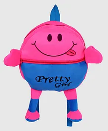 DukieKooky Kids Red & Blue Emoji Backpack - Height 18 Inches