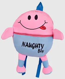 DukieKooky Kids Pink & Blue Emoji Backpack - Height 18 Inches