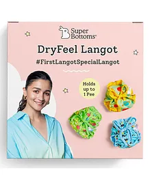 SuperBottoms Dry Feel Langot Waterproof Pack of 3 Day Dreamer Collection Size 2 - Multicolour