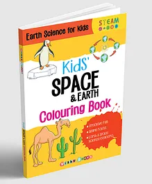 Kid's Space and Earth Colouring Book STEAM-English
