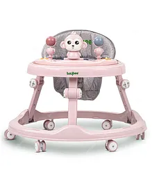 Baybee Round Kids Activity Walker for Baby with Adjustable Height & Musical Toy Bar Rattle - Pink