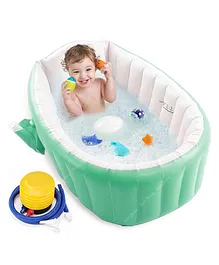 Baybee Sansa Inflatable Baby Bathtub with Air Pump - Green