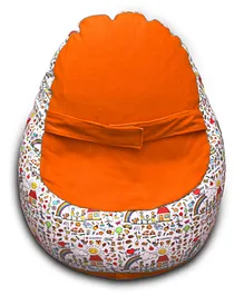AHC Baby Bean Bag with Beans & Safety Belt - Orange