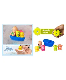 Ratnas Squeezy Baby & Animal Bath Toys Pack of 5 (Color & Print May Vary)