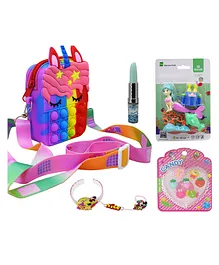 Asera Girls Combo Of 5 Items Birthday Party Return Gift - Multicolour