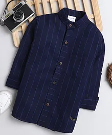 BAATCHEET Full Sleeves Lining Striped Shirt - Blue