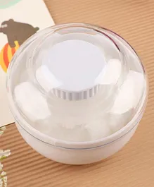 Kritiu Baby Powder Puff With Case - White