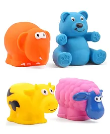 Giggles Animal Shaped Squeaky Bath Toys Pack of 4 (Color May Vary)