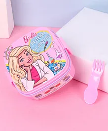 Barbie Lunch Box With Fork - Pink