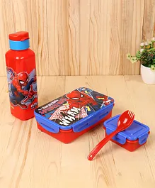 Marvel Spider Man Combo of Lunch Box & Water Bottle Set (Print & Colour May Vary)