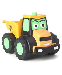 JCB Big Wheeler Doug Free Wheel Dump Truck Toy - Yellow