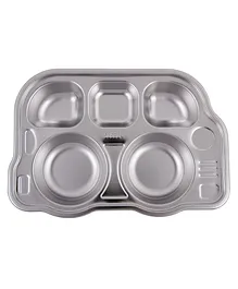 Taabartoli Stainless Steel Bus Lunch Plate - Silver