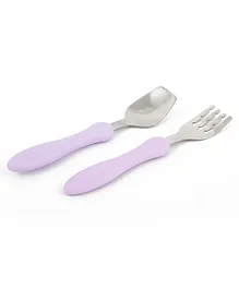 Taabartoli Stainless Steel Spoon and Fork Set - ( Pink)