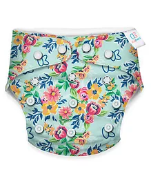 Kidbea Premium Adjustable Baby Cloth Diaper with Insert Multi Floral - Multicolor