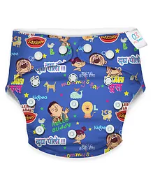 Kidbea Premium Adjustable Baby Cloth Diaper with Insert Kaafi Cool - Blue