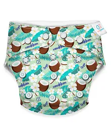 Kidbea Premium Adjustable Baby Cloth Diaper with Insert Fresh Coconut - Multicolor