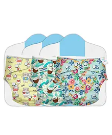 Kidbea Premium Adjustable Baby Cloth Diaper With Insert Pack of 3 - Multicolor