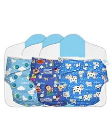 Kidbea Premium Adjustable Baby Cloth Diaper With Insert Pack of 3 - Multicolor