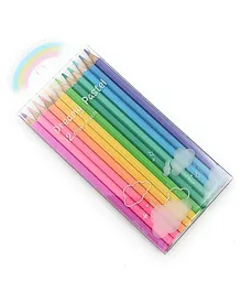 New Pinch Rainbow Pastel Colored Pencils Set of 12-Multicolour