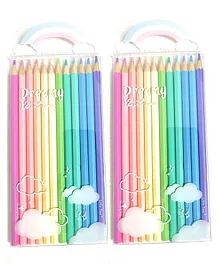 New Pinch Rainbow Pastel Colored Pencils Pack of 2 - 24 Pieces