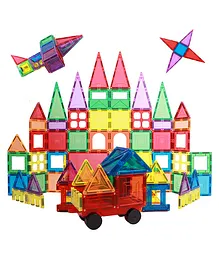 VParents Magnetic Tiles- Building Blocks for Kids (106 Pcs) New Design- Electric & Musical Ferris Marble Run 3D STEAM Toys  ( Multicolor)