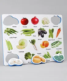 Toes2Nose EVA Vegetables Board Puzzle Blue- 19 Pieces