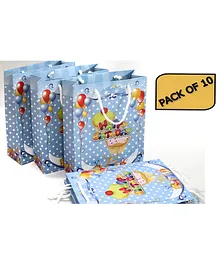 Shopping Time Happy Birthday Theme Gift Bags Pack of 10- Multicolor