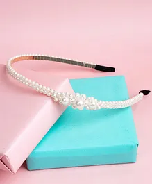 Arendelle Pearl Embellished Hair Band - White