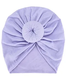Arendelle Pure Cotton Turban Cap - Purple