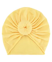 Arendelle Pure Cotton Turban Cap - Yellow