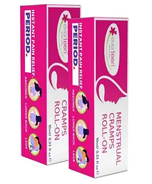 Everteen Menstrual Cramps Roll On for Period Pain Relief in Women Pack of 2 - 10 ml Each