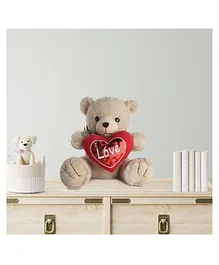 ARCHIES Heart Teddy Bear Beige - Height 28 cm