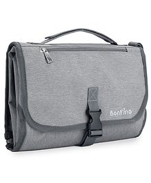 Bonfino Portable Baby Changing Station & Diaper Clutch - Grey